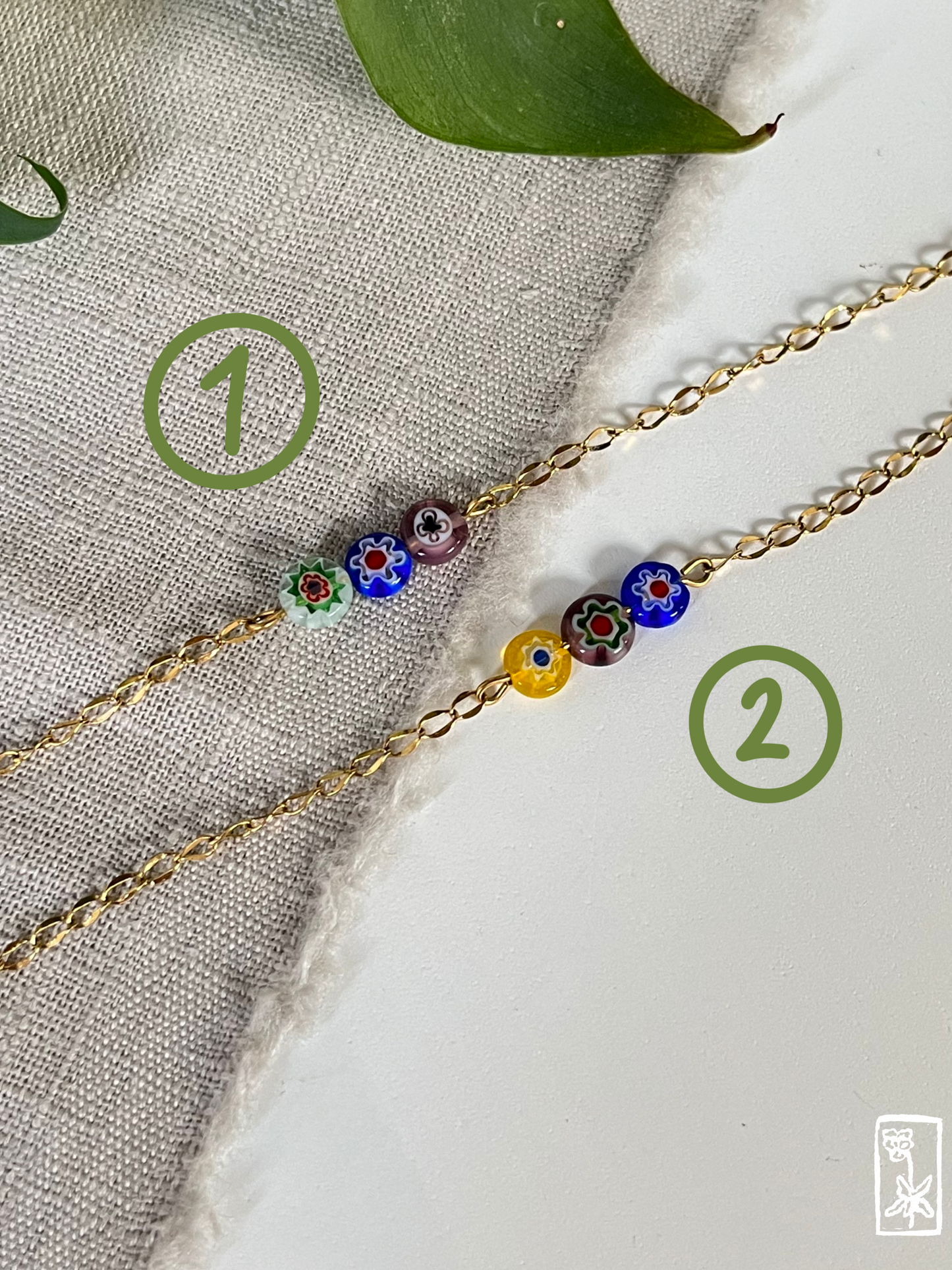 Sommerliche "Millefiori" Armbänder