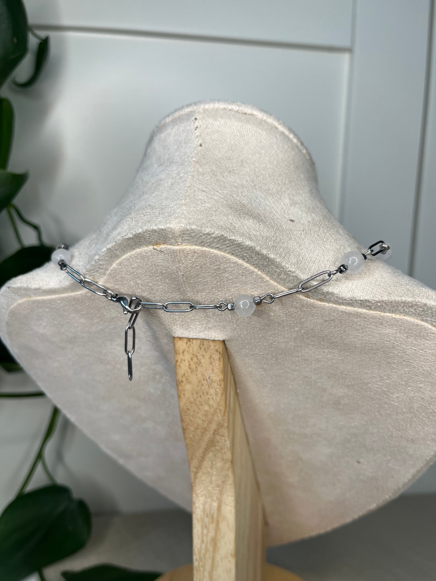 Kette "Tears of Pearls" mit Süßwasser-Perlen und Jade (Einzelstück) 🌧️