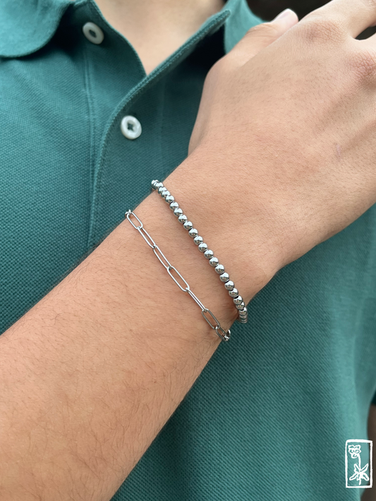 Armband aus Edelstahl-Perlen