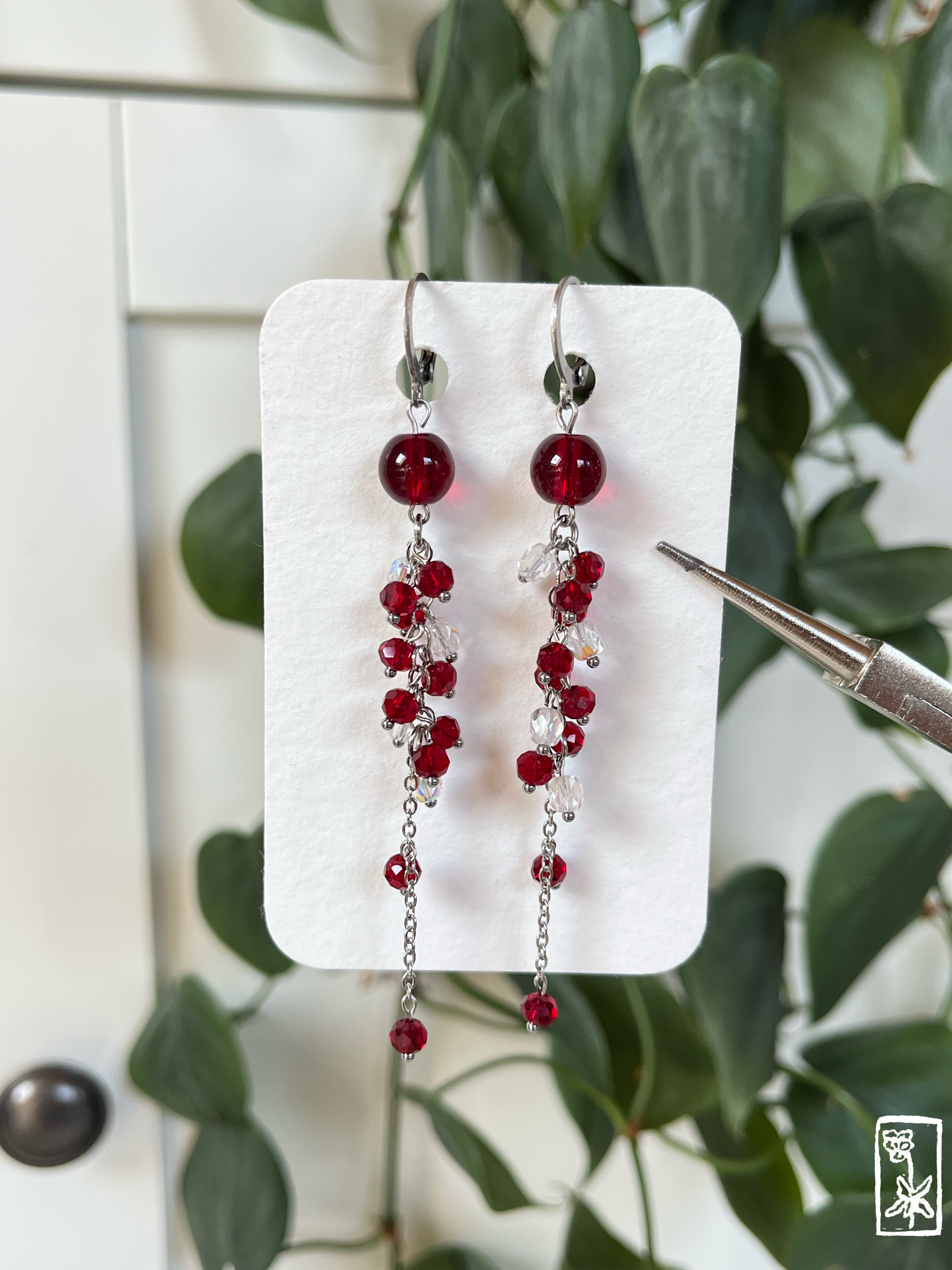 "Midnight" Ohrringe in Rot