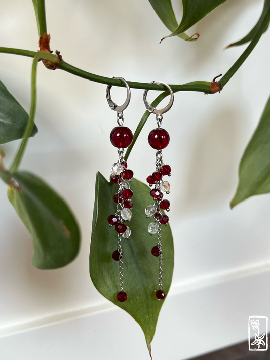 "Midnight" Ohrringe in Rot