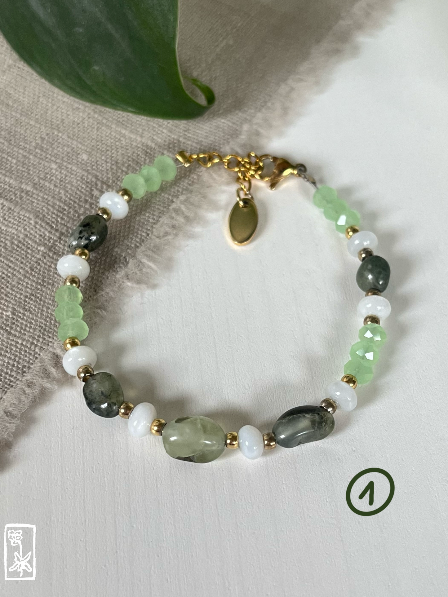 Grünes Achat-Armband 🍃