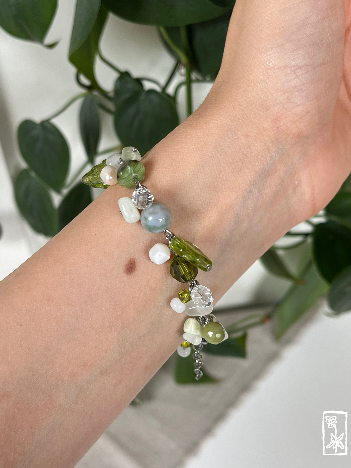 Clutter Armband "Forest" 🍃🌿 (Einzelstück)