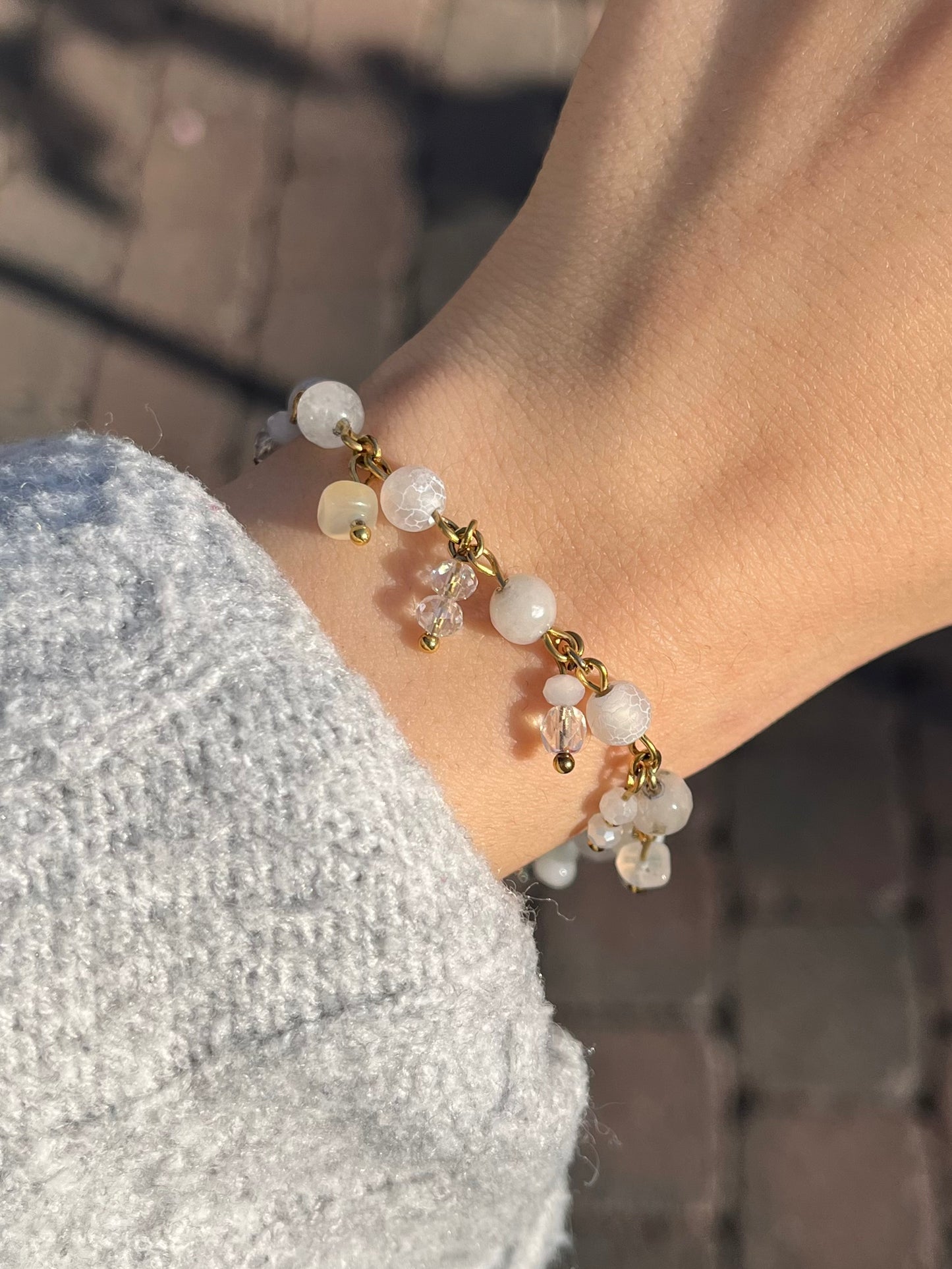 Clutter Armband "Honey & Milk" 🤍💫
